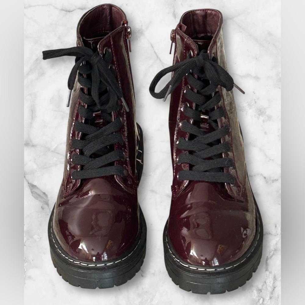 True Craft Patent Combat Boots Size 8 - Picture 4 of 10